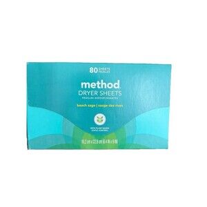 Method Dryer Sheets Beach Sage 80 Sheets NEW Sealed